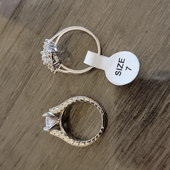 Faux Pear Shaped Diamond  & Ruby Accents - Picture 7 of 7